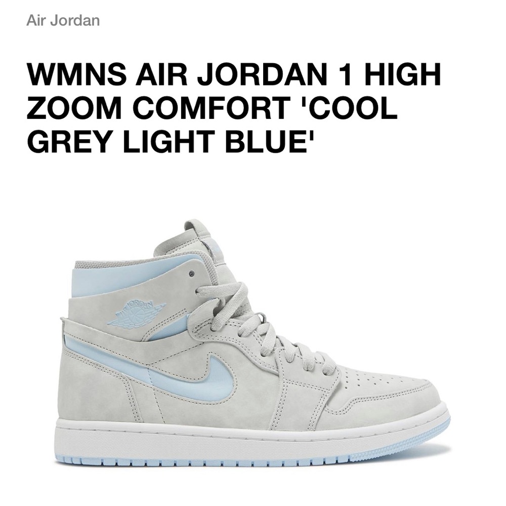 WMNS AIR JORDAN 1 HIGH ZOOM COMFORT 'COOL GREY LIGHT BLUE'